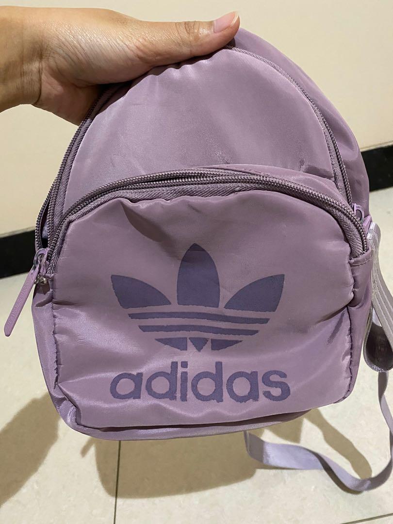 Tas Adidas Lilac Mini Backpack, Fesyen 