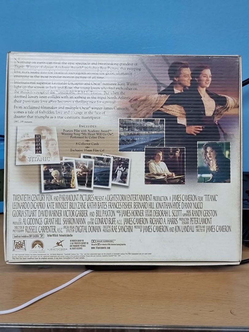 Titanic VHS collector series ©1998 (Category: Video Cameras) located in Quezon City. Submitted by chud88 (Listing ID 1178893401, Image 3). Description: = 2 - VHS TAPE = no visual Molds = collector = + 8 collector cards = + 35mm Film cel meet-up: cubao area = weekends kapitolyo pasig = weekdays mailing and delivery: lalamove or grab @ buyers expense.