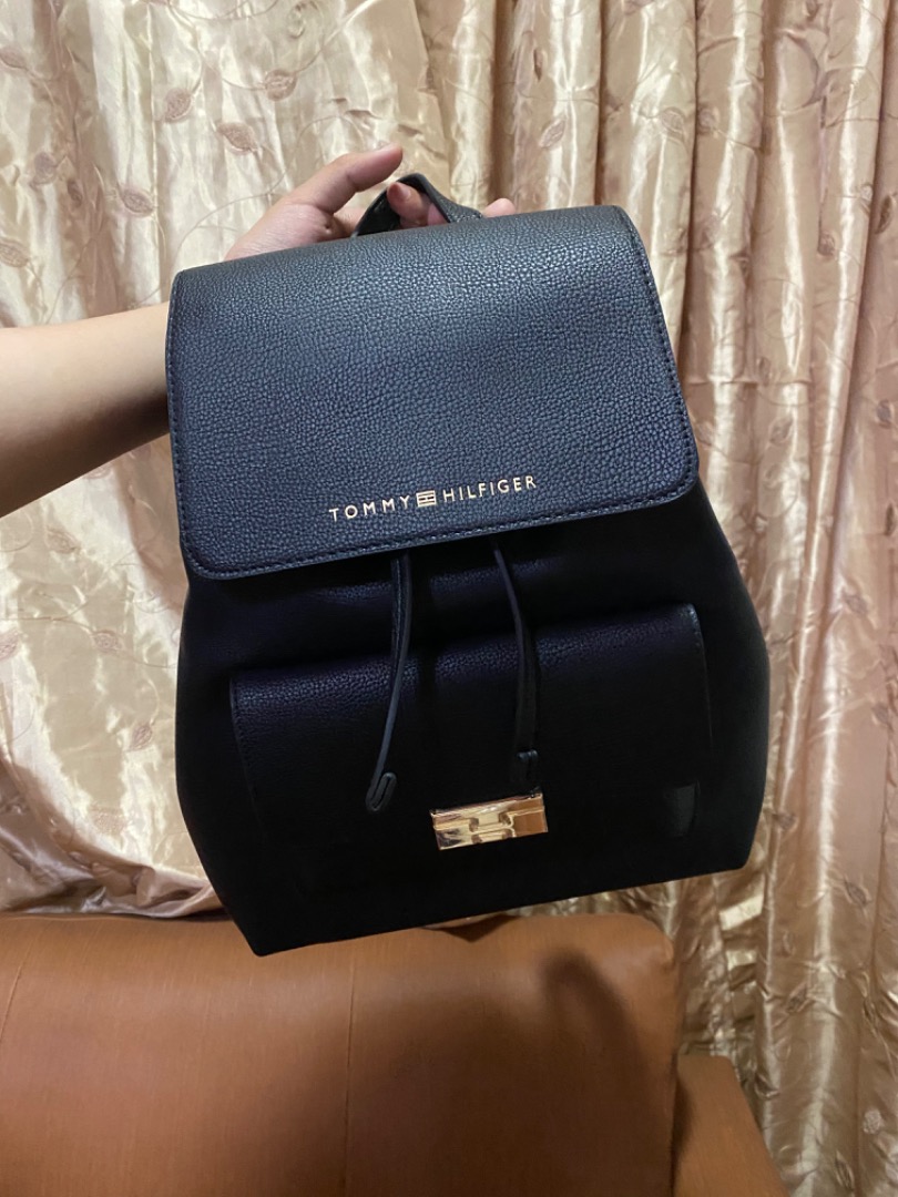Hilfiger leather backpack 2025