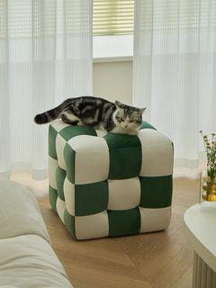 Velvet Checkered Sofa