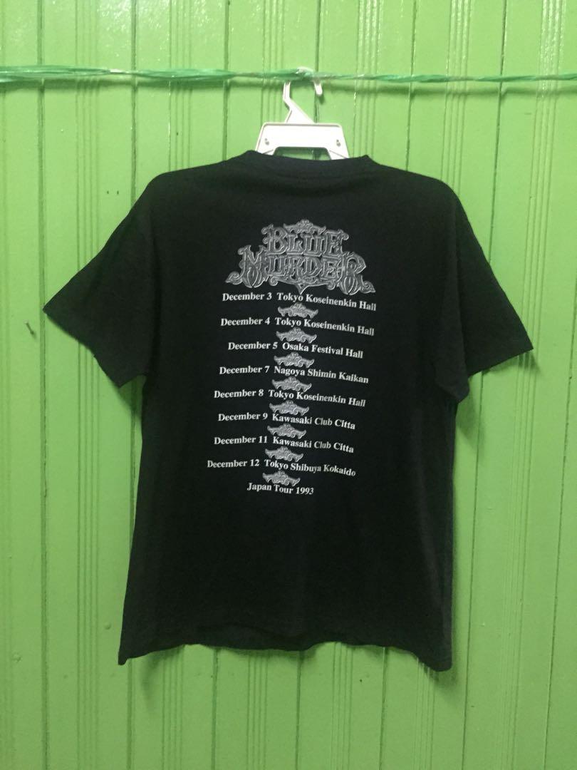 ツアーTシャツ Blue Murder JAPAN TOUR 1993 BLUE MURDER JOHN SYKES】Nothin' but Trouble Japan Tour 1993