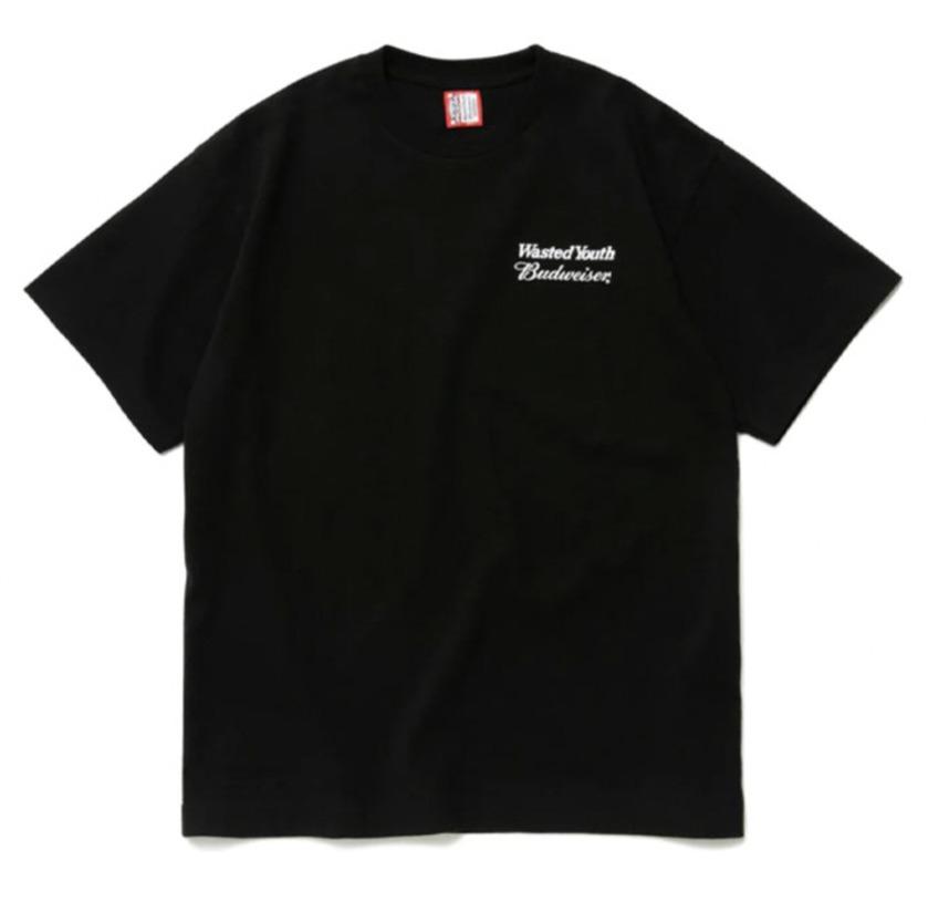 Wasted Youth x Budweiser T-Shirt Black 百威短袖聯名2XL 現貨, 他的