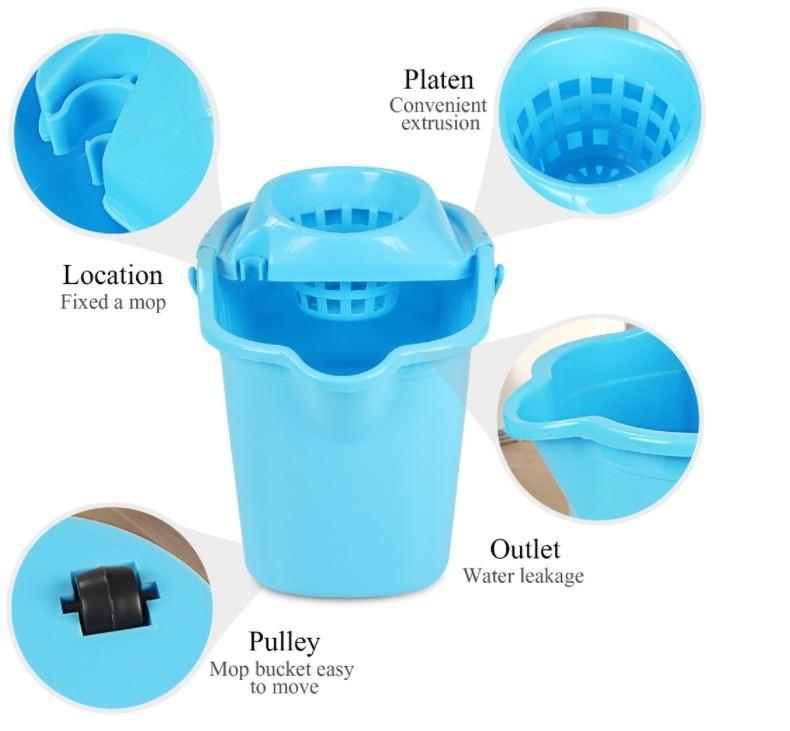 Wheel Mop Pail W/Strainer 228, Furniture & Home Living, Cleaning ...
