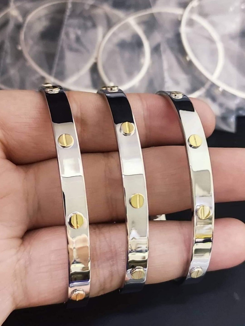Cartier bangle hot sale white gold price