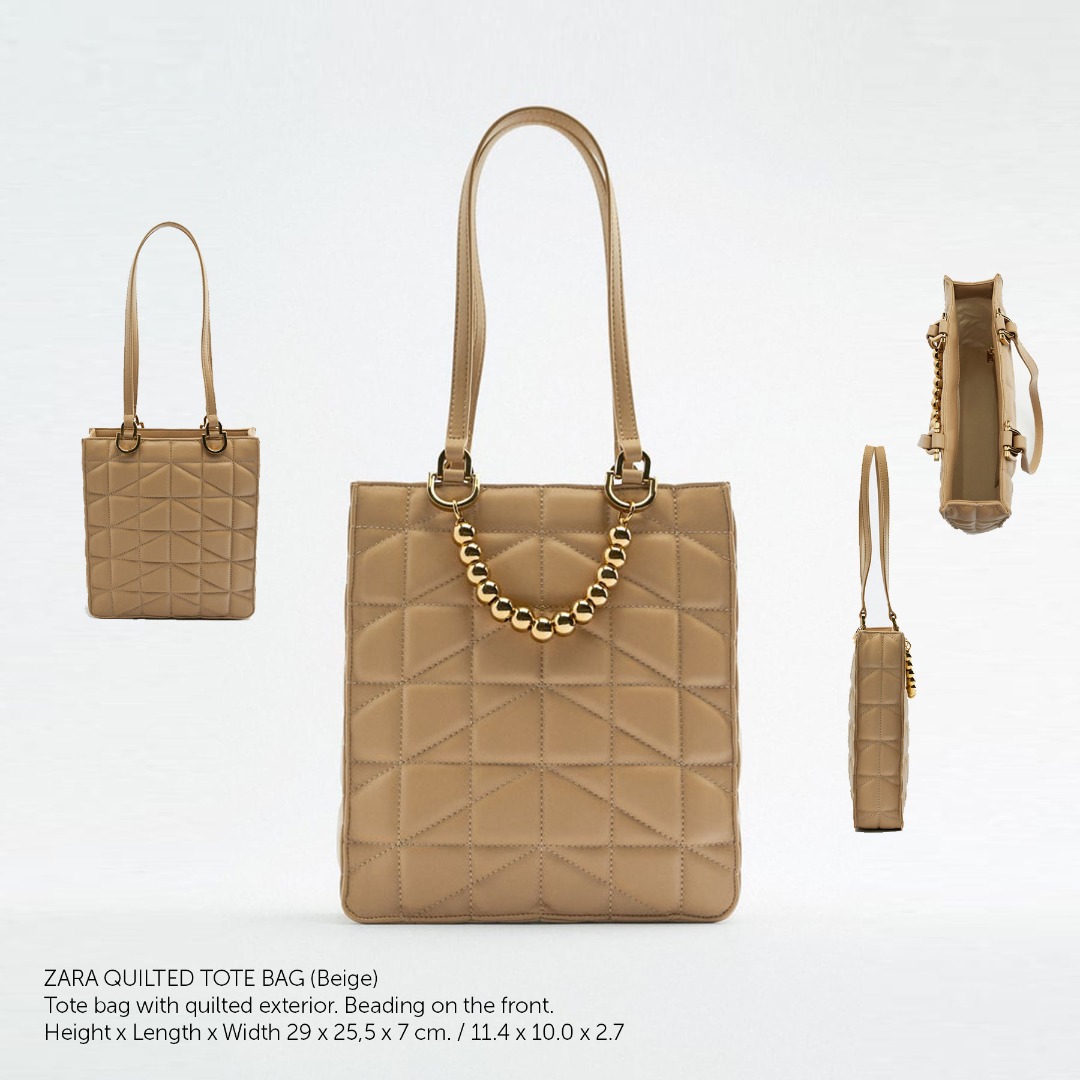 Quilted tote bag clearance zara