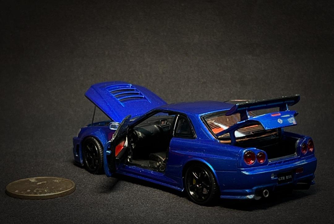 售罄PGM x One Model 1/43 Nissan Skyline GTR R34 R34 Z- Tune 合金