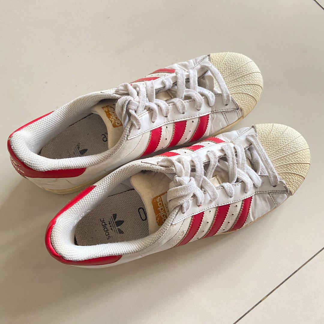 Adidas Superstars size 39 red