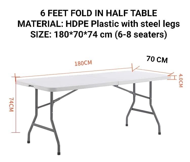 Foldable sales table height