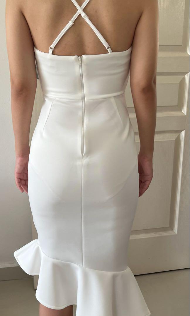 Asos scuba cami pephem midi dress hot sale