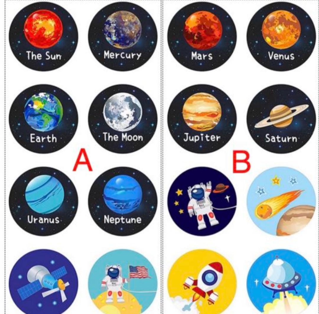 Astronaut Outer Space Planet stickers for kids, Hobbies & Toys ...