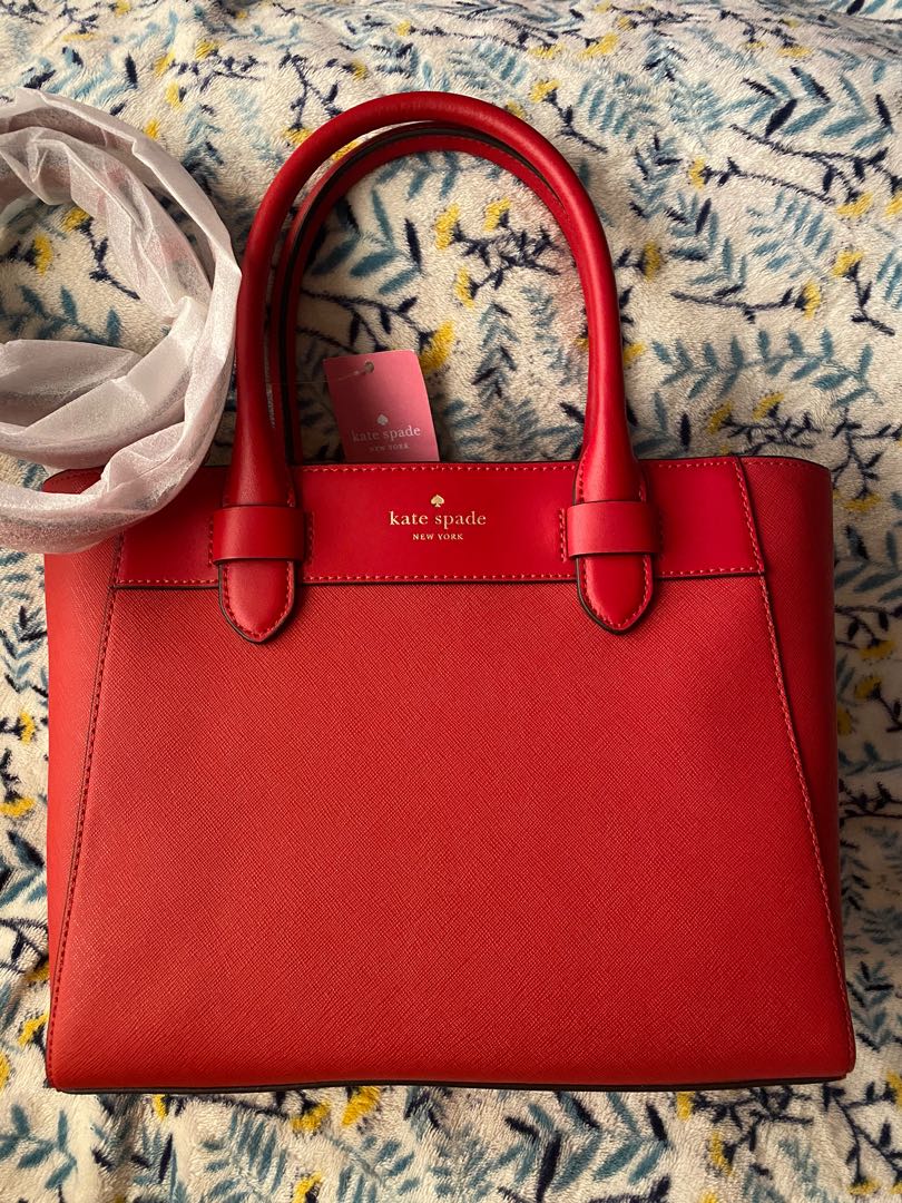 Authentic Kate Spade Red 2way Bag (Brand New), Luxury, Bags & Wallets