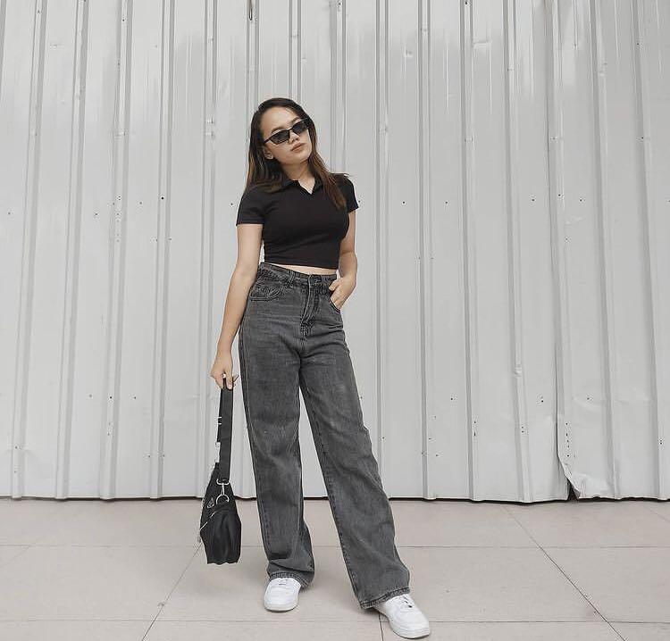 Baggy Black Pants, Women's Fashion, Bottoms, Other Bottoms on Carousell