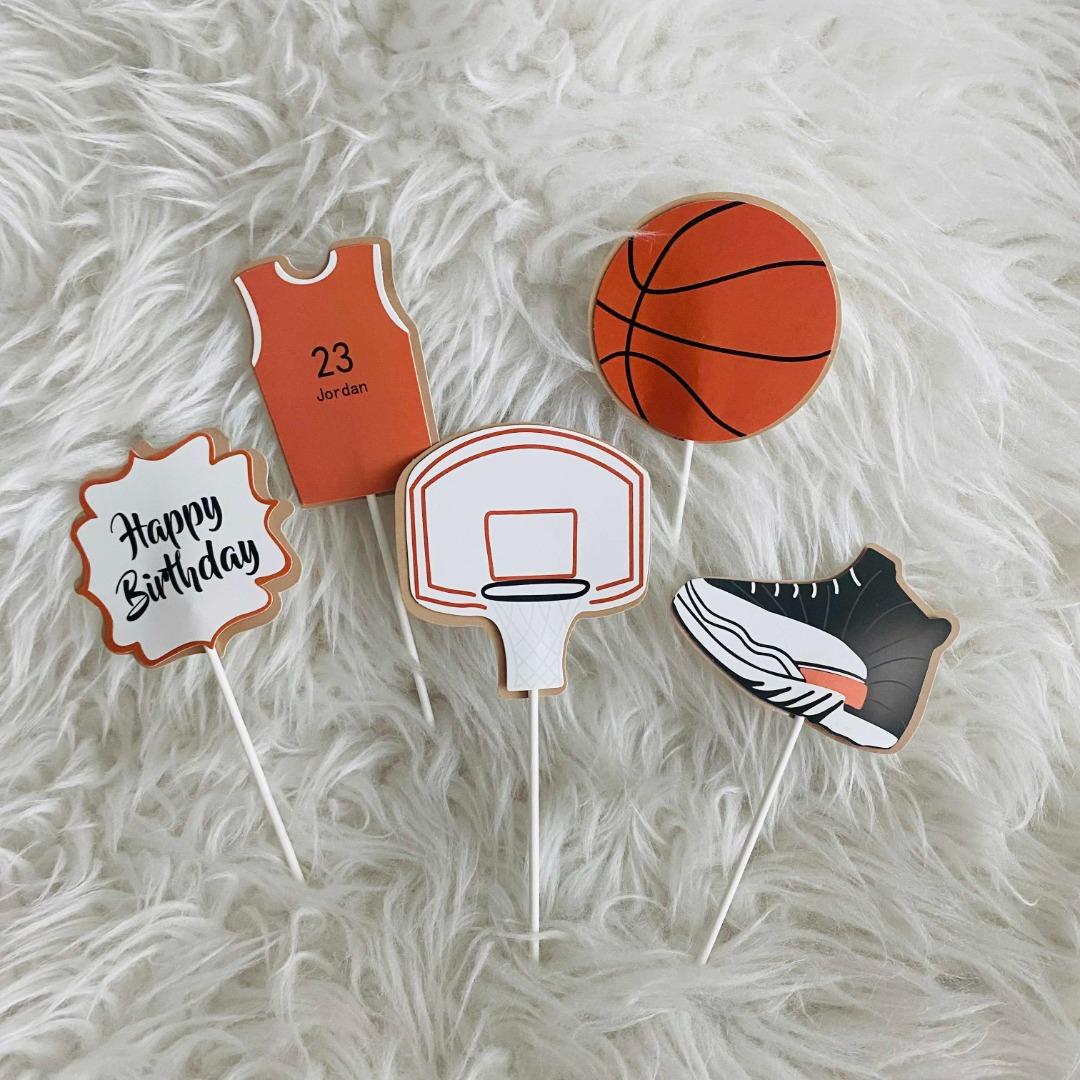 Basketball Fan Sports Party Birthday Cake Topper, Food & Drinks