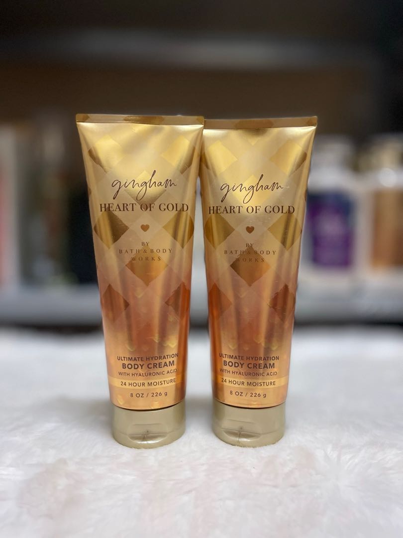 Bath and Body Works Gingham Heart of Gold Body Cream, Beauty & Personal