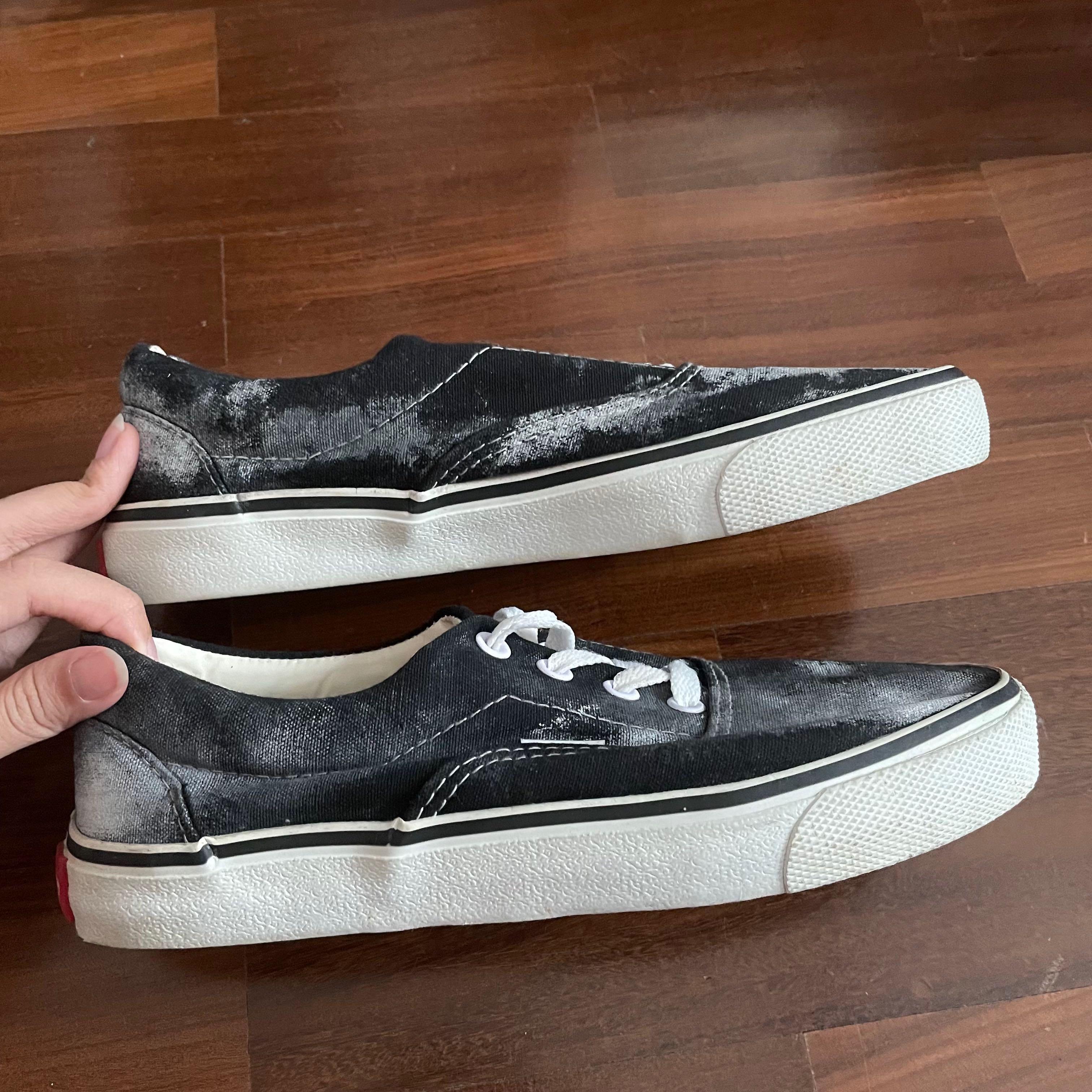 black grey white tie dye vans sneakers shoes Women s Fashion