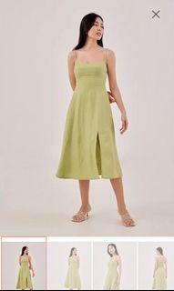 BN LB Sianna Linen Bustier Smocked Dress