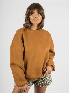 Brand New Women's Oversized Tan Sweater (Size M)