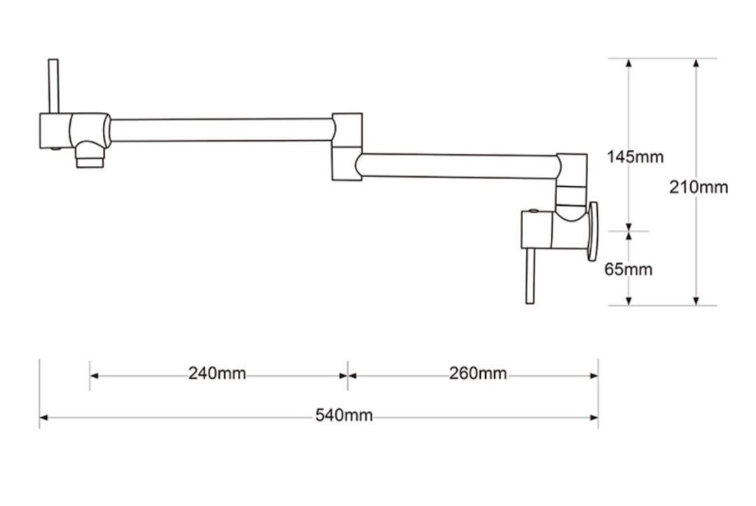 BRASS POT FILLER TAP WALL MOUNTED (GOLD), Furniture & Home Living