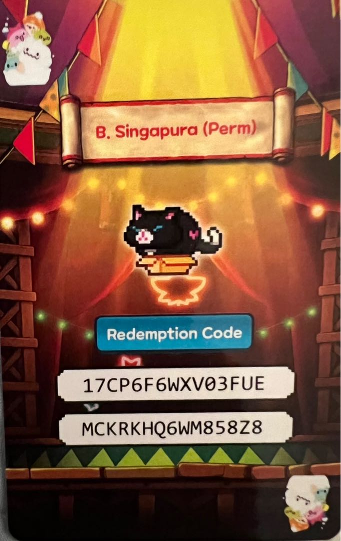 B.Singapura Code Form Maplestory Pet, Video Gaming, Gaming Accessories