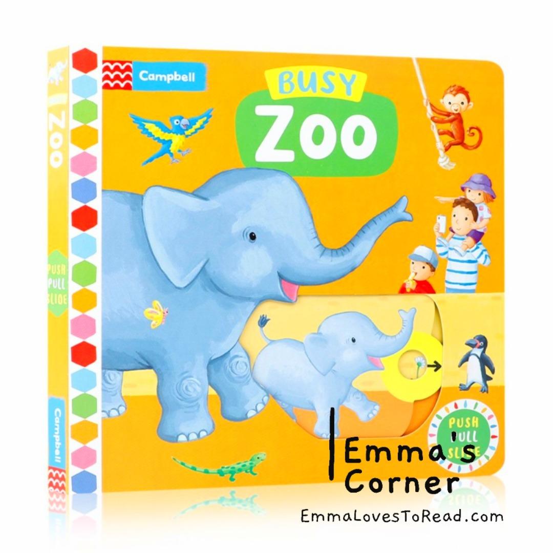 Campbell Busy Book Busy Zoo Interactive Board Book, Hobbies & Toys