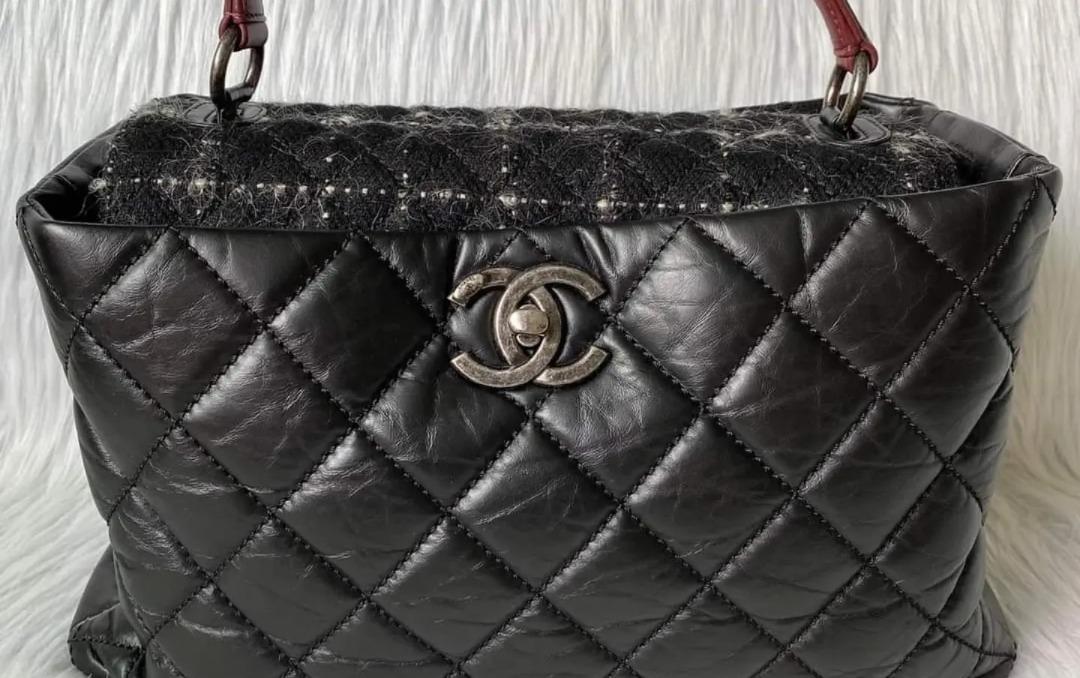 ▪️Chanel Portobello Large Top handle Quilted bag✓Series 18 ✓Condition: 9/10  ✓
