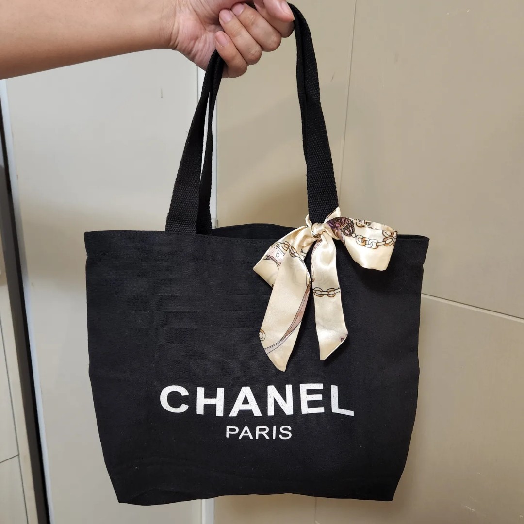 Chanel VIP Tote Bag Black Canvas, Luxury, Bags & Wallets on