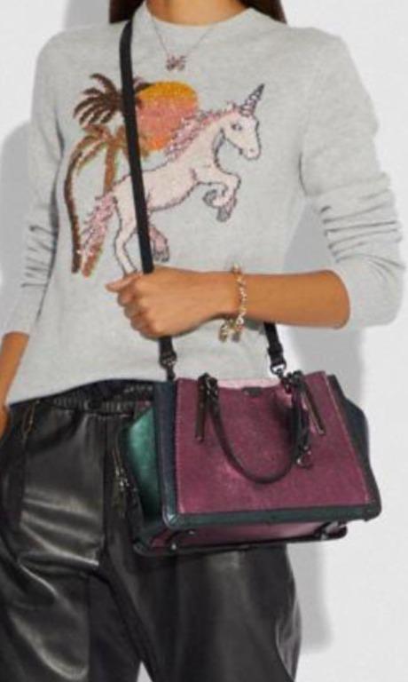 Coach metallic colorblock dreamer best sale 36 satchel in pebble leather