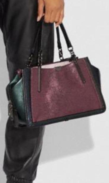 Coach metallic colorblock dreamer 36 satchel in pebble leather new arrivals