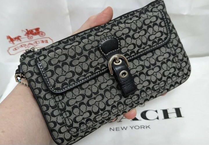 Grey coach wristlet top