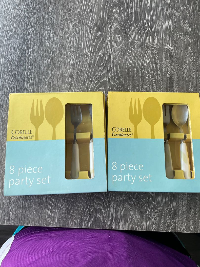 Corelle tea cutlery set, Furniture & Home Living, Kitchenware