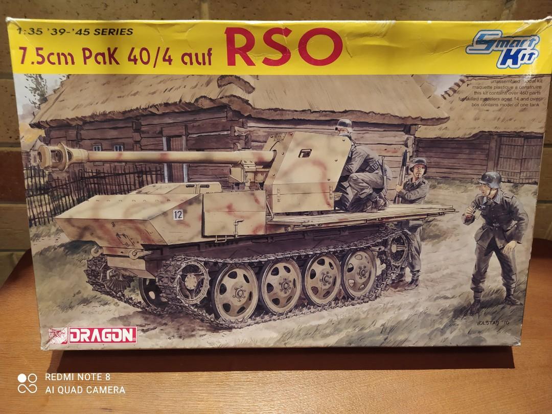希少 ドラゴンドイツ 対戦車砲 7.5cm Pak 40/4 auf RSO ドラゴン 1/35