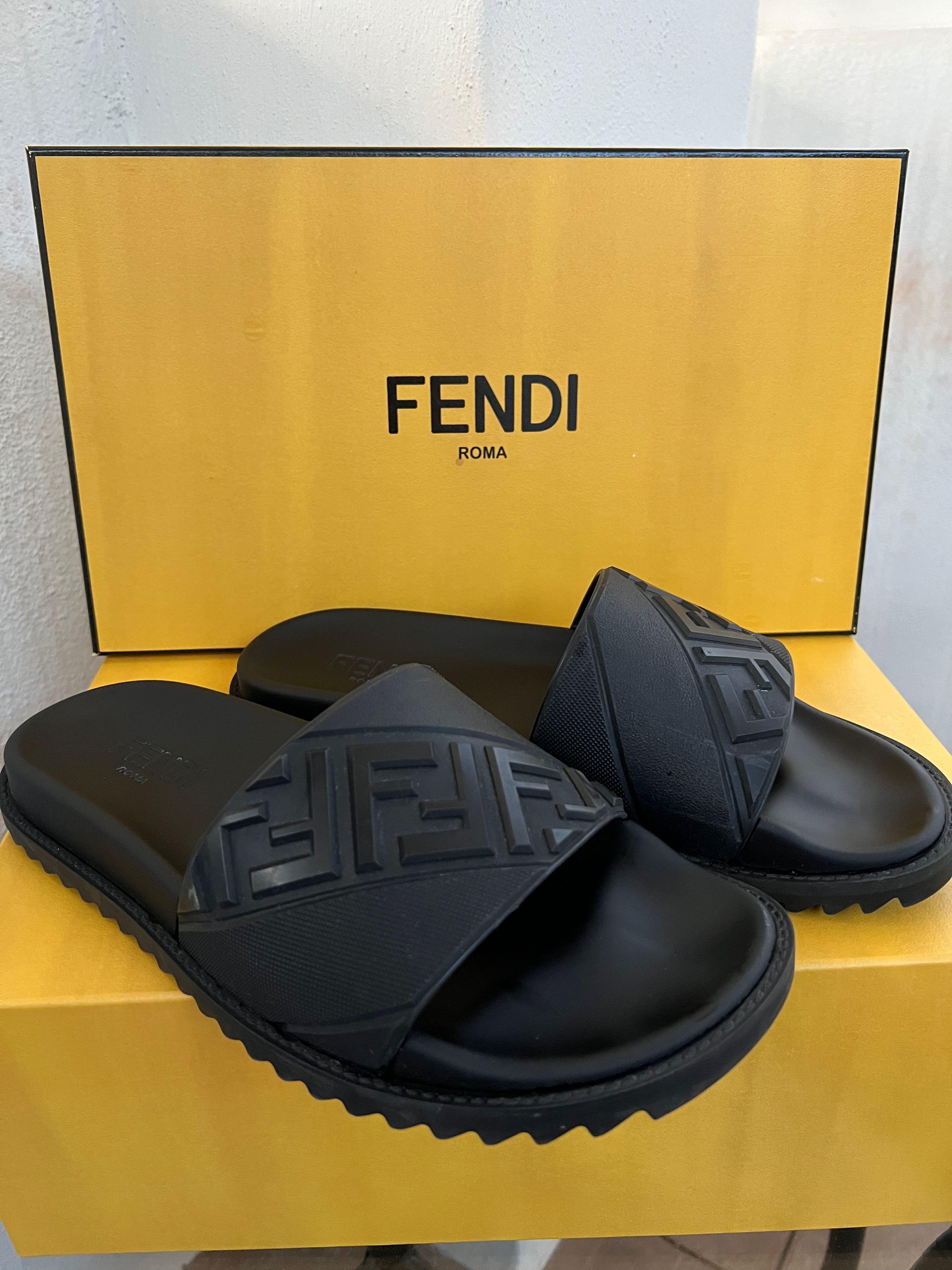 Fendi slides black outlet