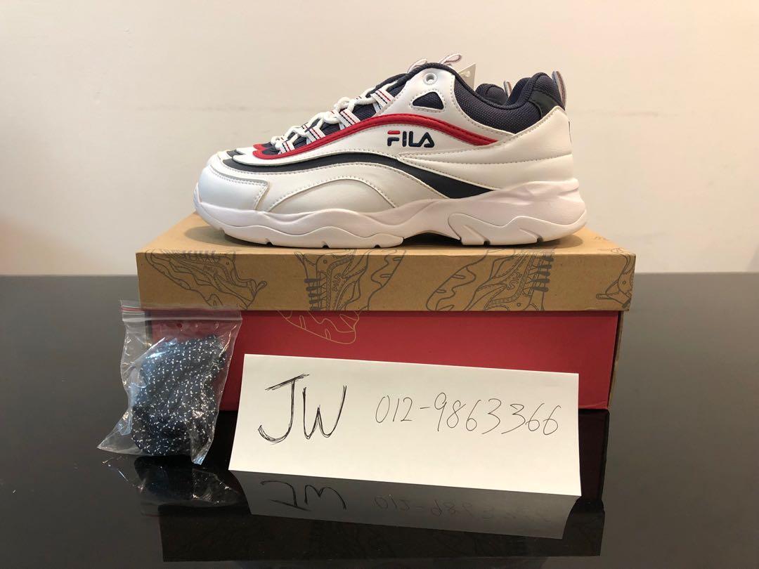 Fila ray white navy red shop