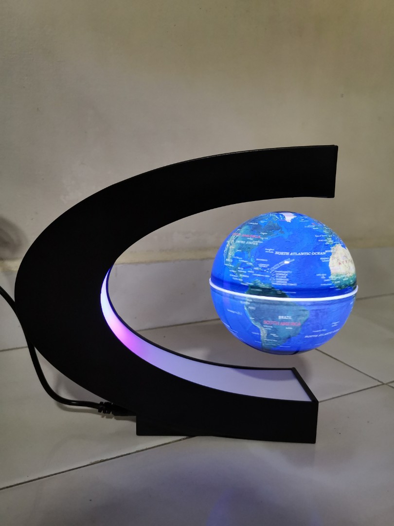 magnetic floating globe with led light