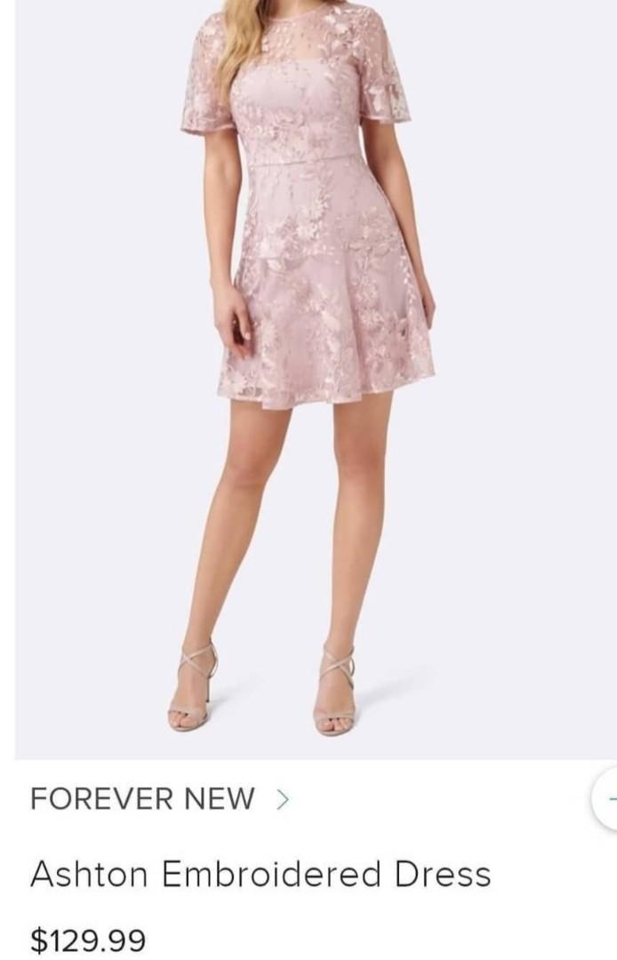 Forever New Ashton embroidered dress Fesyen Wanita Pakaian Wanita Gaun Rok di Carousell