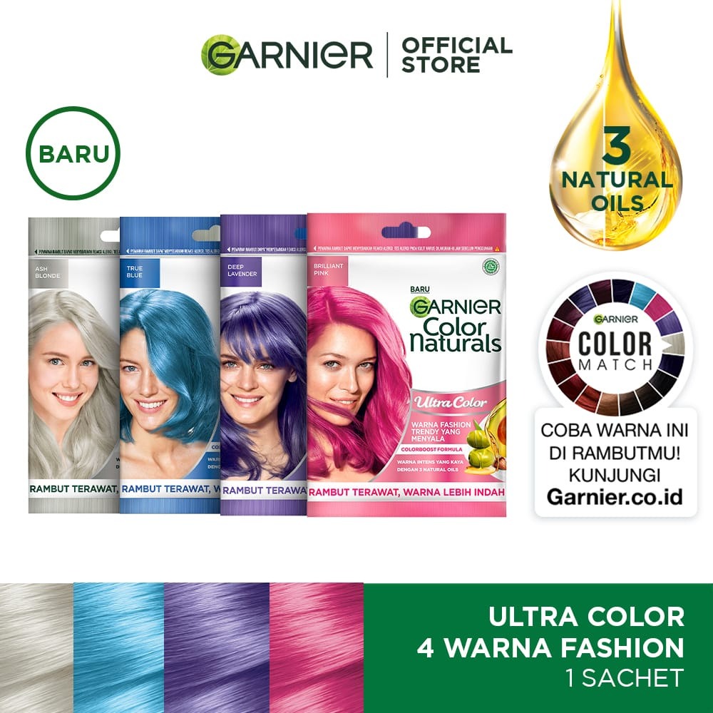 Garnier Hair Ultra Color All Complete Shades Sachet 30 ml, Kesehatan