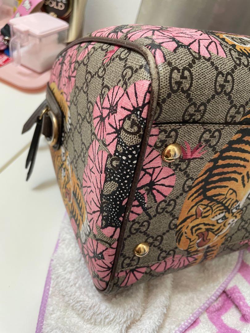 Gucci Handbag Shoulder Bag 2Way GG Supreme Beige Red Pink Canvas Leather  Ladies 409527