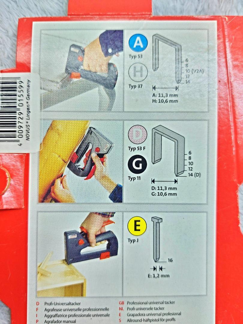 Handheld Staple Gun Novus German Quality / Little Used / No Isuue