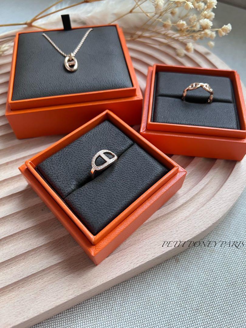 【HERMES】Chaine d'ancre Contour ring, medium model Hermes Size 53 Chaine D'ancre Contour Ring Medium Model with