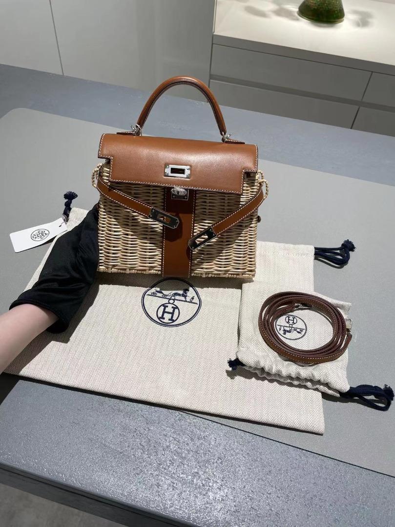 Hermes Kelly Picnic Mini Fauve Handbag - MAISON de LUXE