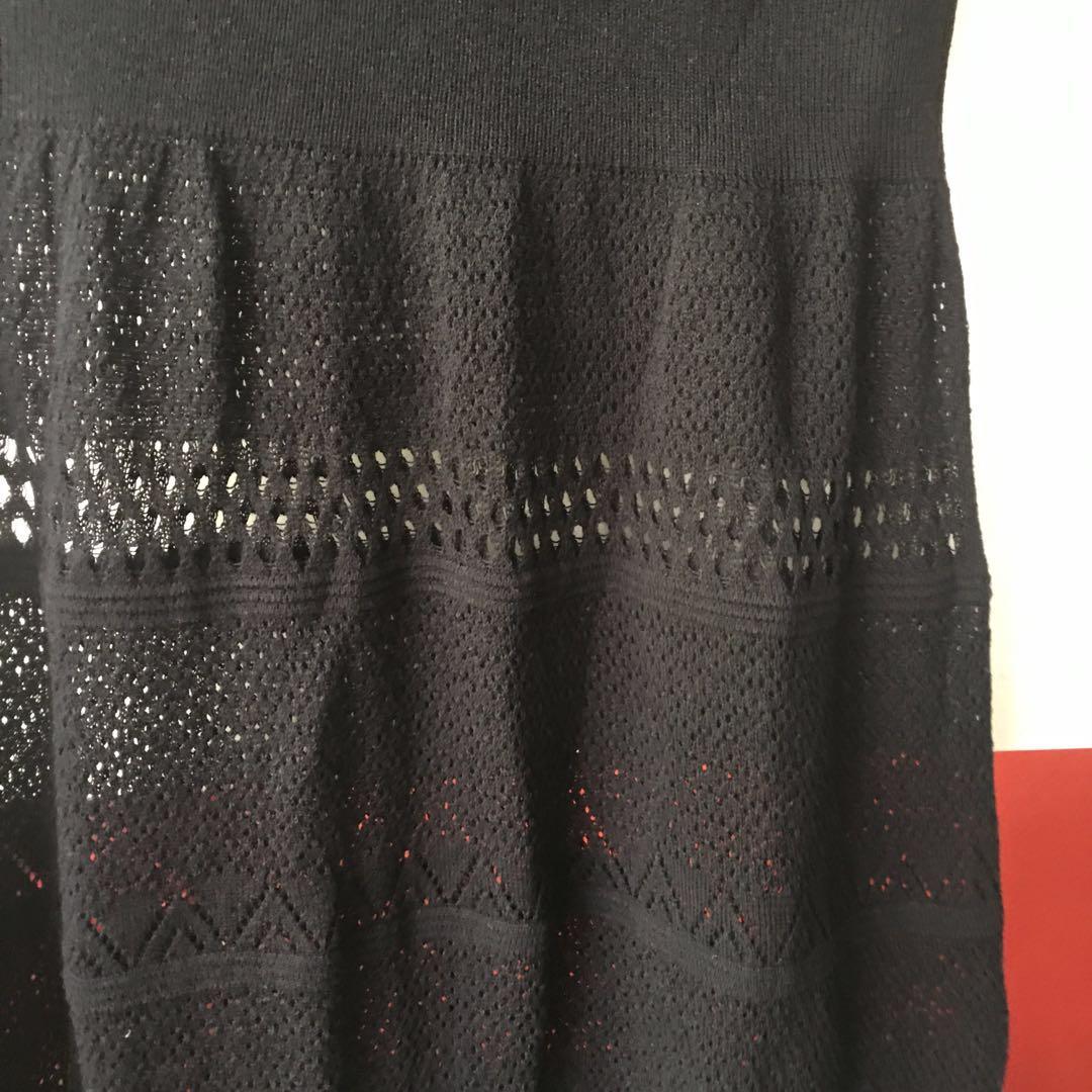 H&M Black Crochet Knit Coverup Dress, Women's Fashion, Dresses & Sets,  Dresses on Carousell