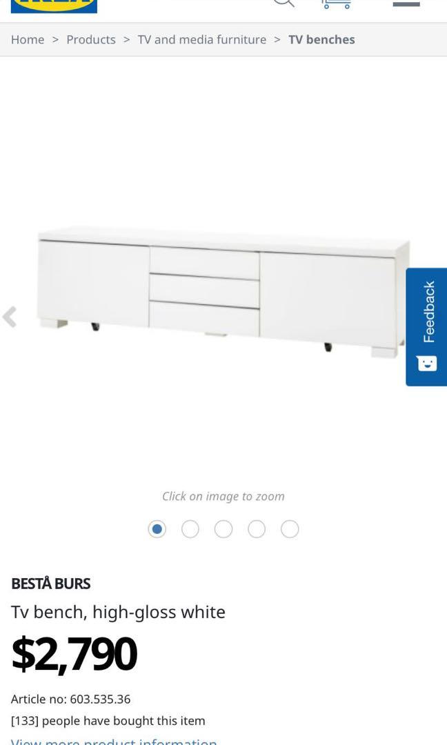 IKEA BESTA TV Stand, 傢俬＆家居, 傢俬, 書櫃、櫃子及架 Carousell