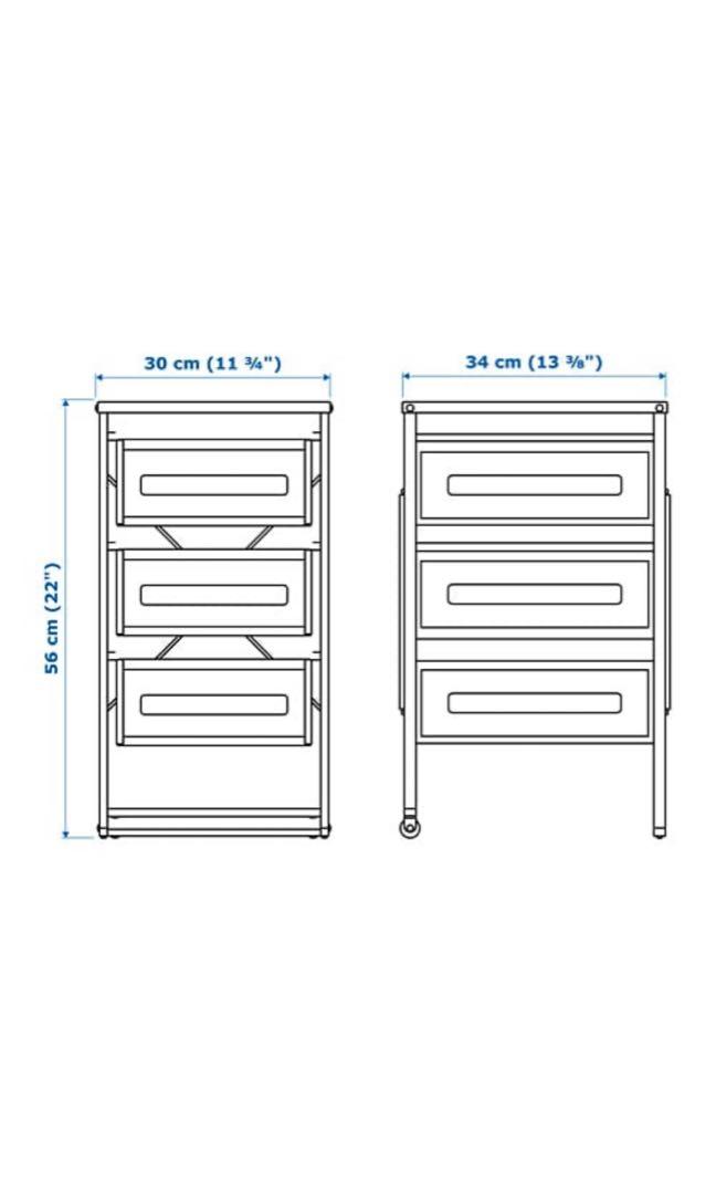 IKEA drawer unit, Furniture & Home Living, Furniture, Shelves,