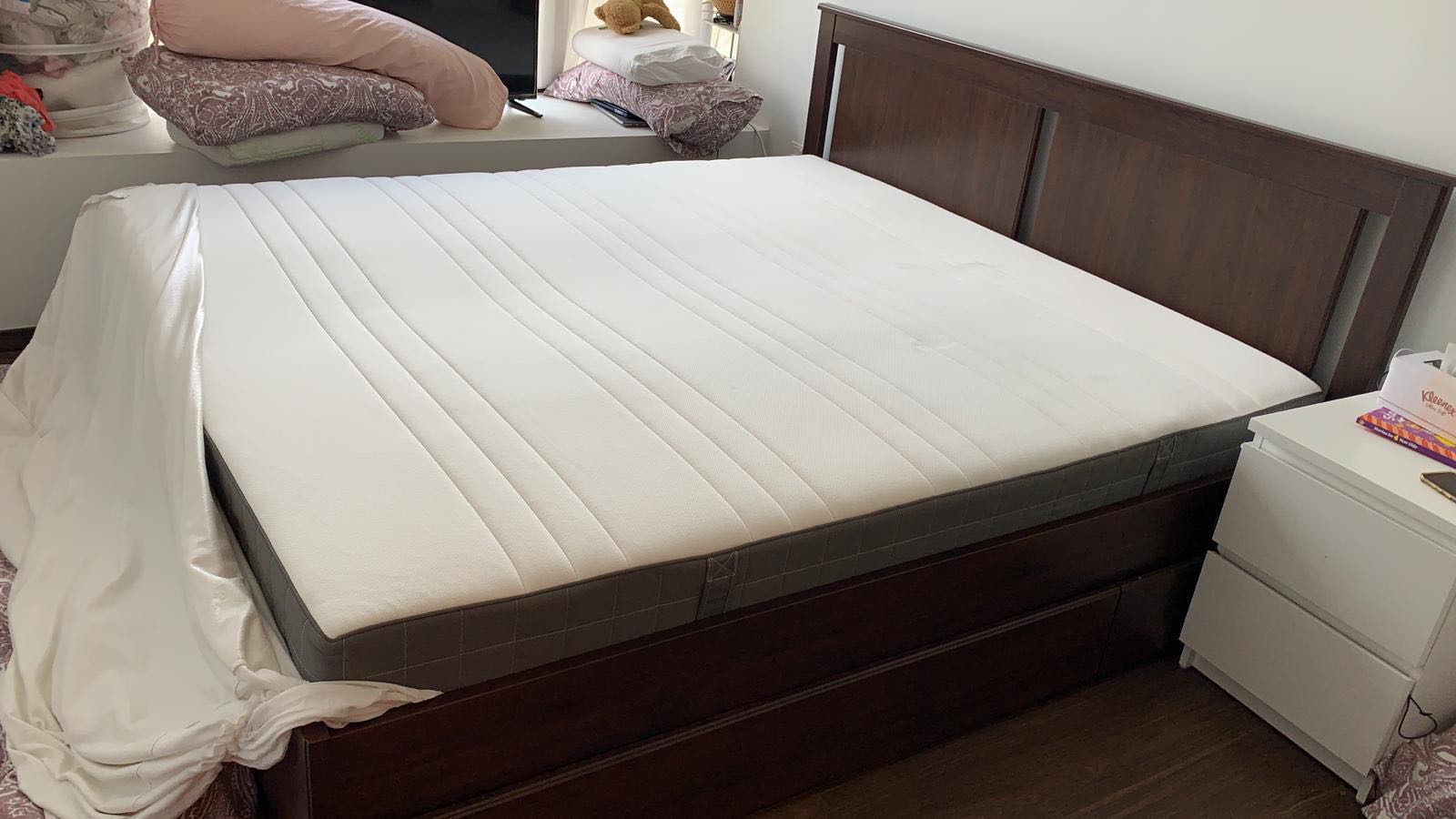 IKEA King Size Bed frame, Furniture & Home Living, Furniture, Bed