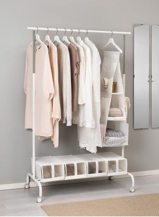 Ikea Mulig Clothes Rack with Hanging Shelf, Furniture & Home Living