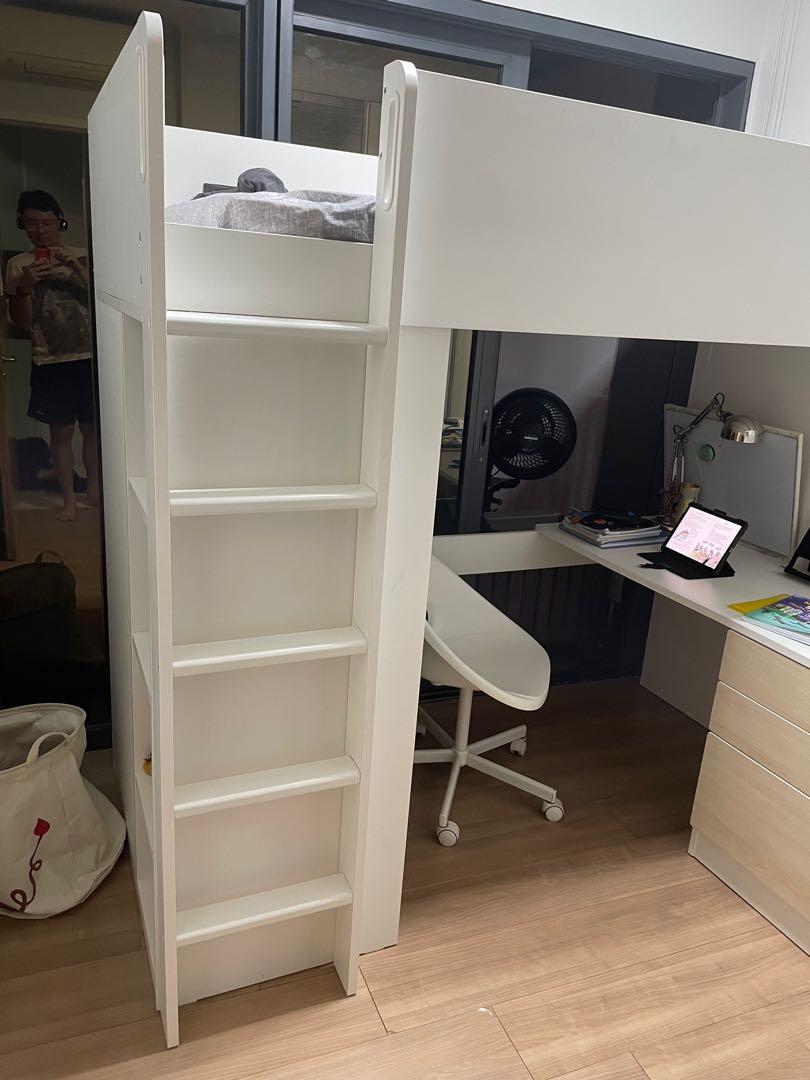 Ikea Smastad Loft Bed frame w desk, Furniture & Home Living, Furniture