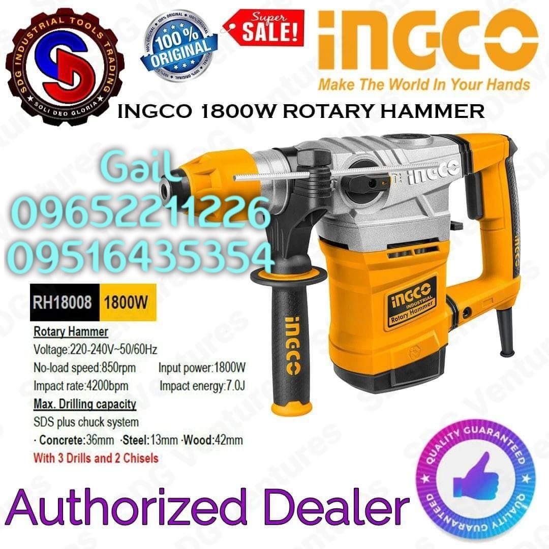 INGCO 1800W Rotary Hammer (RH18008), Commercial & Industrial