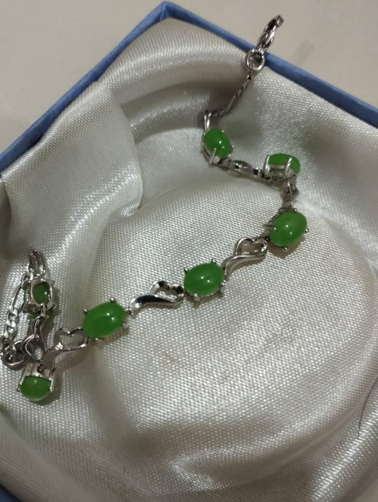 Jade silver bracelet new arrivals