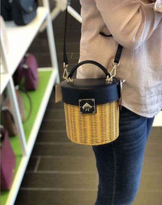 Kate Spade Wicker Bucket Bag Luxury Bags Wallets on Carousell