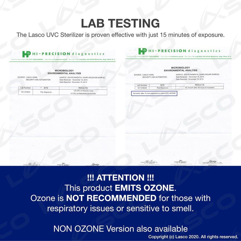 Lasco 60W Powerful Multipurpose UV UVC Sterilizer Disinvection Ozone
